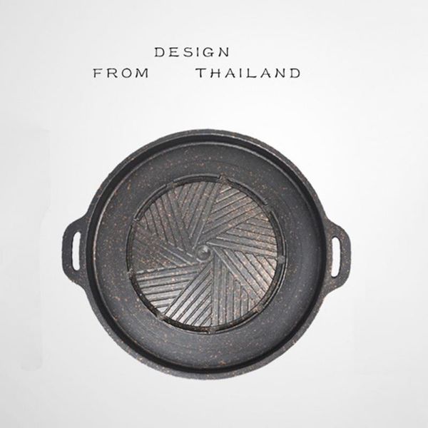 

pans barbecue pan aluminum alloy non stick korean cassette grill restaurant multi-function baking small pot