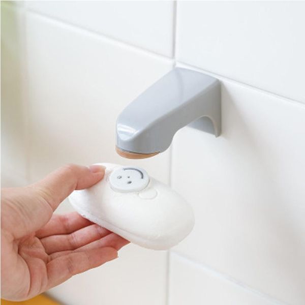

bathroom storage & organization abs magnet smile pattern soap holder wall mounted rack with sticker home organizer accessories for soaps