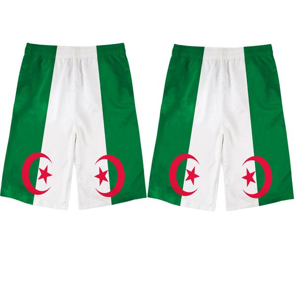 ALGERIA pantaloncini da spiaggia per studenti giovanili nome personalizzato gratuito numero palestre algerie porti DZA paese nazione araba bandiera maschio stampa testo foto