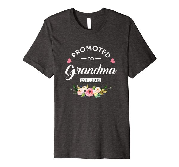 

promoted to grandma est 2019 new grandma to be shirt, White;black