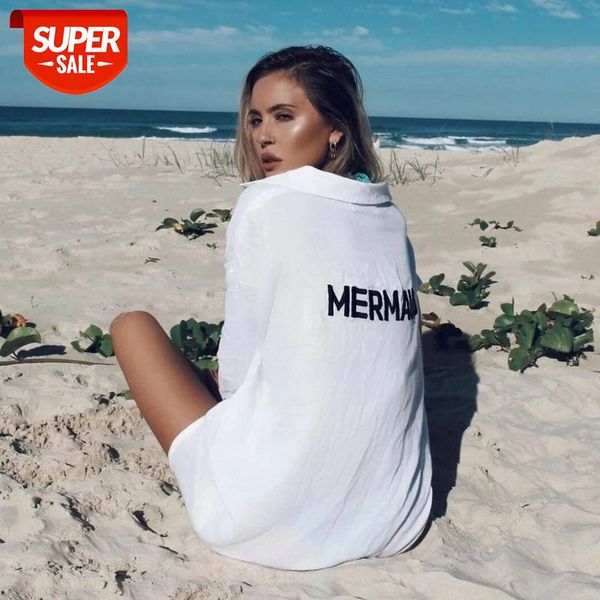 

beach cover up letter mermaid embroidery swimwear robe de plage sarong poncho beachwear coverups saida praia #q324 #de6d, Black;gray
