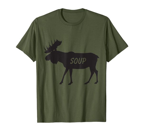 

moose soup t shirt - gift for outdoorsmen/women, White;black