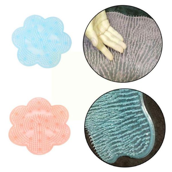 

bath mats anti-slip silicone bathroom mat back foot massage exfoliation shower cushion c4j0