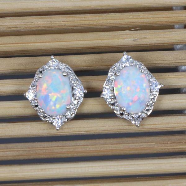 

dangle & chandelier rh0075 2021 white opal oval earrings wholesale direct ms. jewelry gifts, Silver