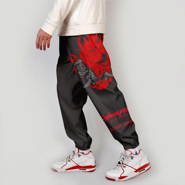 

punk overalls casual pants wei men's, Black