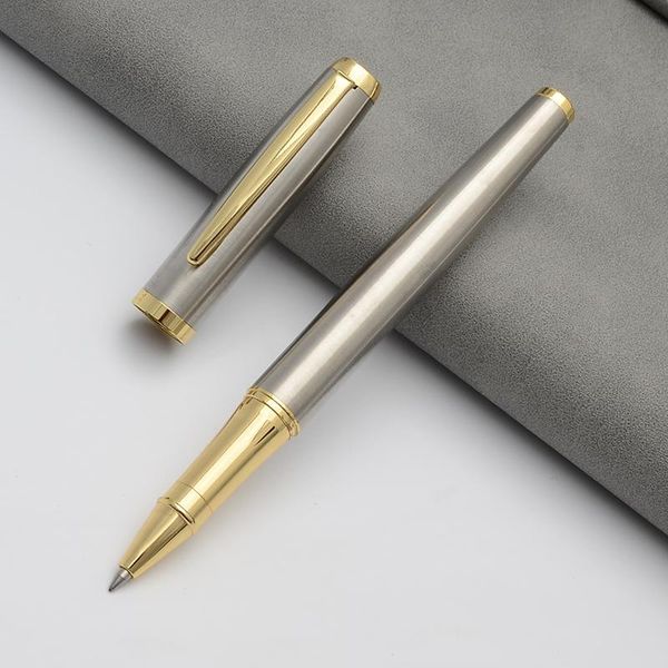 

gel pens baoer luxury full metal ballpoint pen silver plating ball business writing signing school office supplies