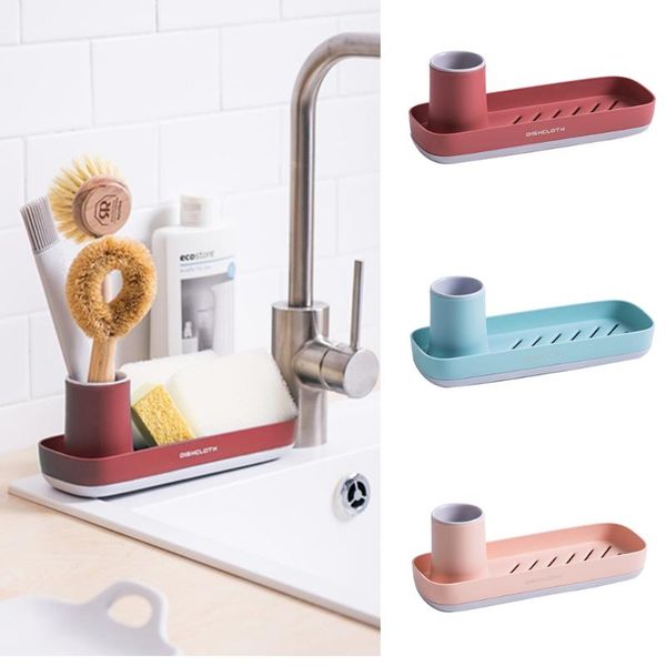 

bathroom storage & organization portable soap box countermakeup brush for nordic kitchen sink toilet sponge rack washing room pp el home