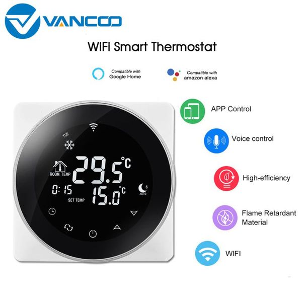 

smart home control vancoo wifi thermostat 220v gas boiler temperature controller floor heating remote works with alexa google