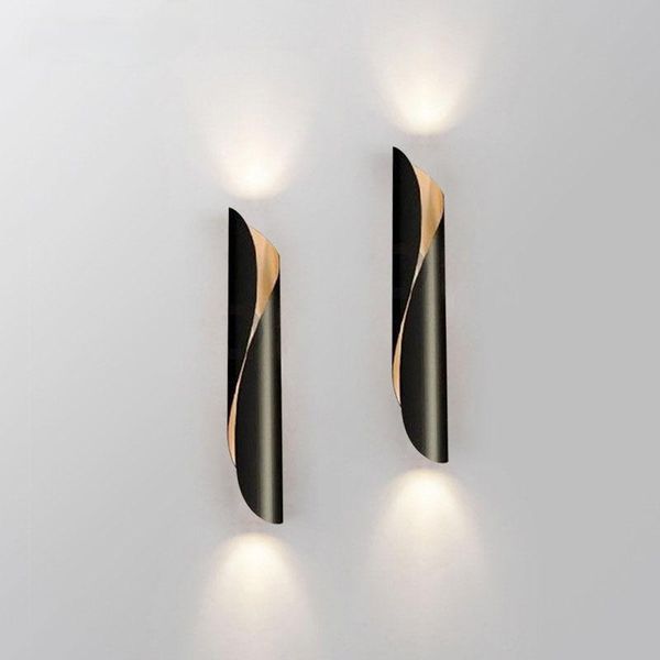 

modern aluminum tube art wall light g9 fixtures black white bedroom restaurant living room corridor balcony lamp