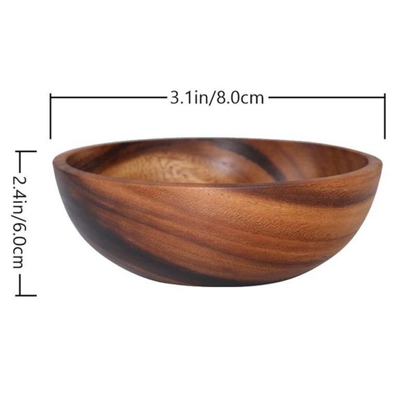 

bowls 1pc practical wooden cutlery household basin fruit bowl salad tableware and basins