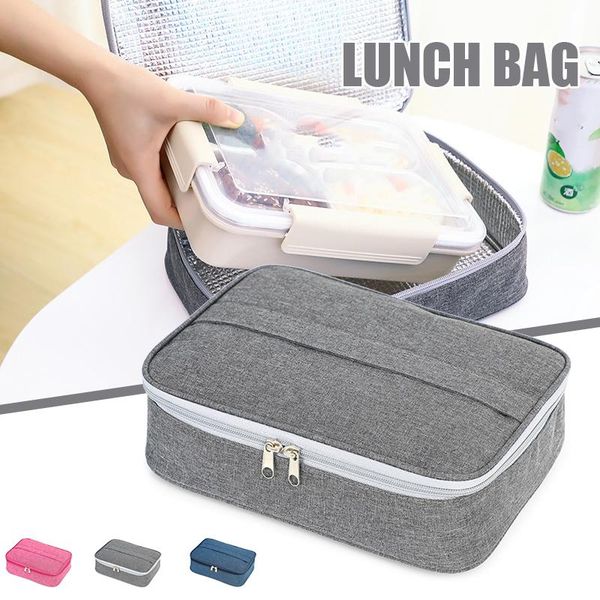 

storage bags rectangular insulated lunch bag with thickened aluminium foil and handle portable soft waterproof picnic maletas de viaje