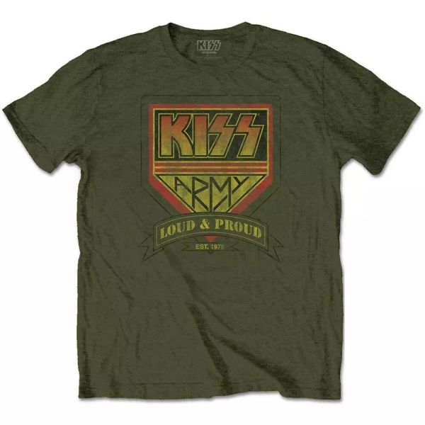

Kiss loud & proud official t-shirt men unisex, White;black