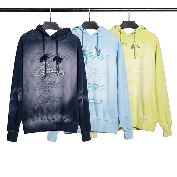 

men's hoodies & sweatshirts heavy craft we11done hooded tie dye logo pullover men women same style autumn, Black