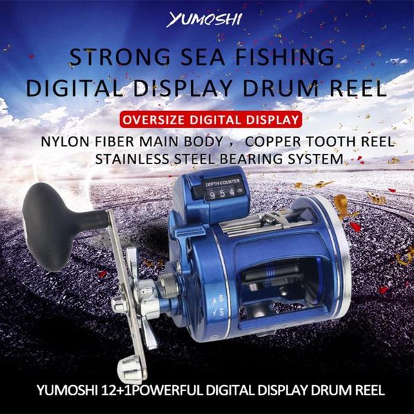 

fishing reel drum acl with counter full metal bearing stainless steel vessel spinning baitcasting reels