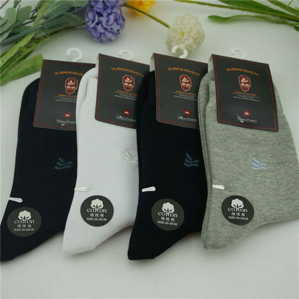 

warner high tube men's business socks suture cotton sweat odor, Black