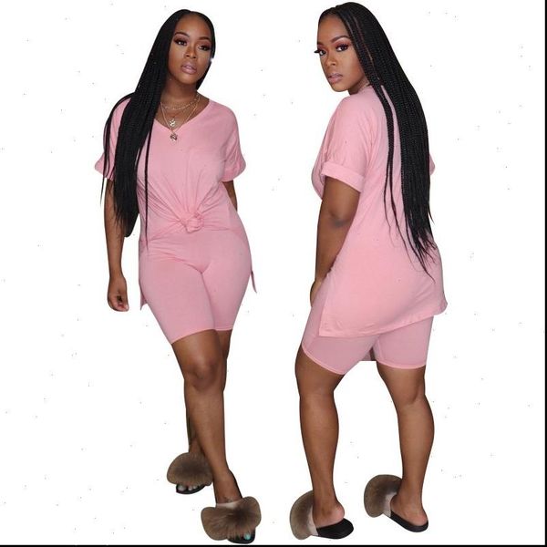 

womens tracksuits women summer shorts set casual loose t shirt suit female streetwear tracksuit clothes 2 two piece outfits, Gray