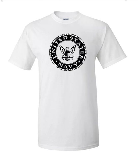 

united states navy seal military armed service white black t-shirt cotton shirt