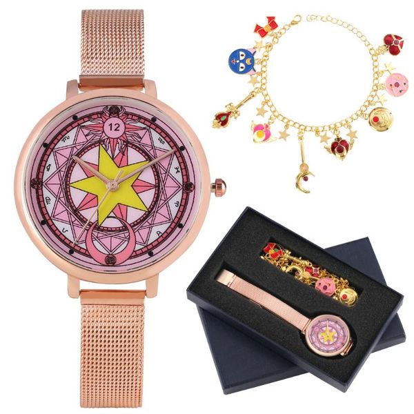 

wristwatches women's wristwatch creative bracelet elegant ladies dress chic quartz analog mesh band watch gift for girlfriend, Slivery;brown