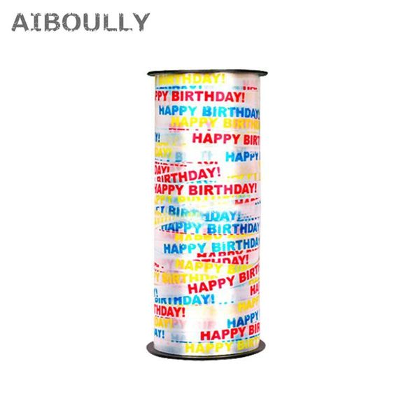 

1pc 100 yard crimped curling ribbon roll silver gold balloon ribbons i love you happy birthday florist crafts and gift wrapping party decora