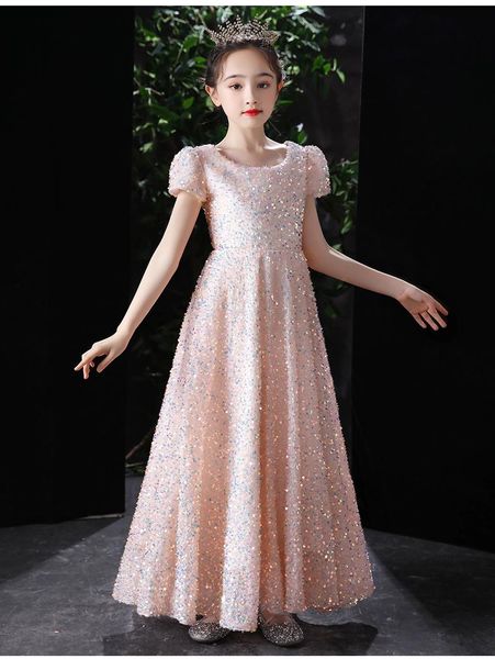 

girl's dresses dress princess high-end flower girl fashion show, Red;yellow