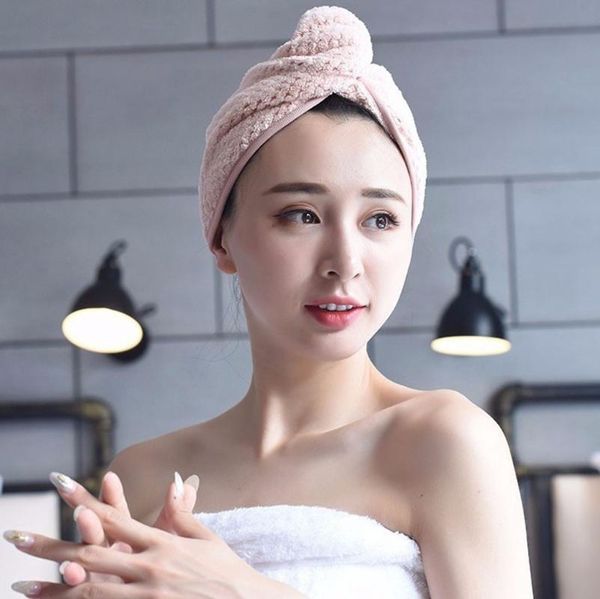 

shower cap dry hair quick drying lady towel superfine fiber bath head wrap 2 pack bonnet bathroom product satin cheveux nuit caps