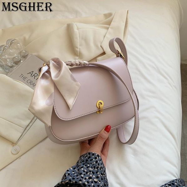 

evening bags fashion solid color texture casual retro slung over one shoulder female silk scarf gentle women lady