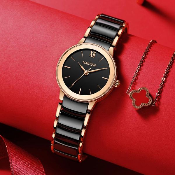 

wristwatches ladies quartz watch luxury diamond wristwatch life waterproof stainless steel clock gifts for women white watches casual relo, Slivery;brown