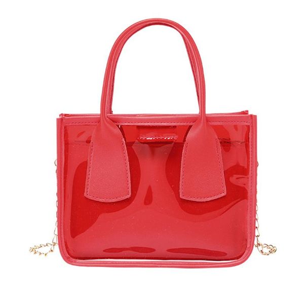 

evening bags women beach crossbody waterproof pvc transparent casual small chain shopping jelly solid travel shoulder bag large capacity