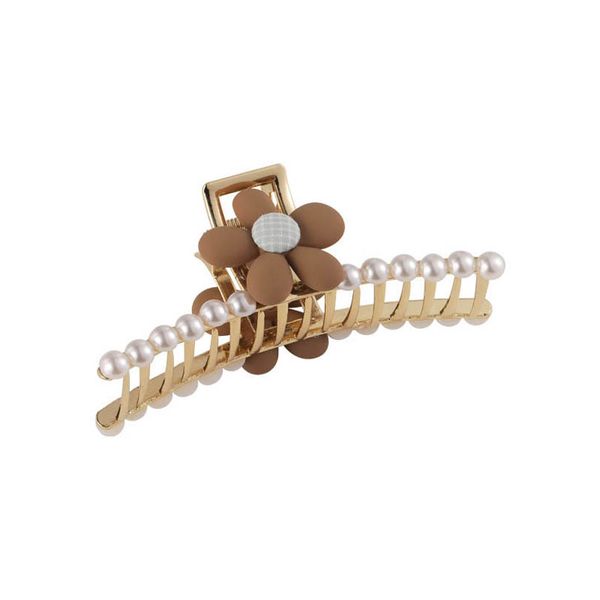 

girls hair accessories hairclips bb clip barrettes clips flower pearl large love grabs claw card d3287, Slivery;white