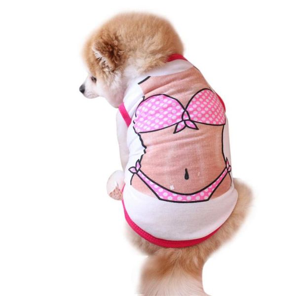 

transer dog clothes dogs shirt small cat pet bikini muscle printing apparel vest 4.16