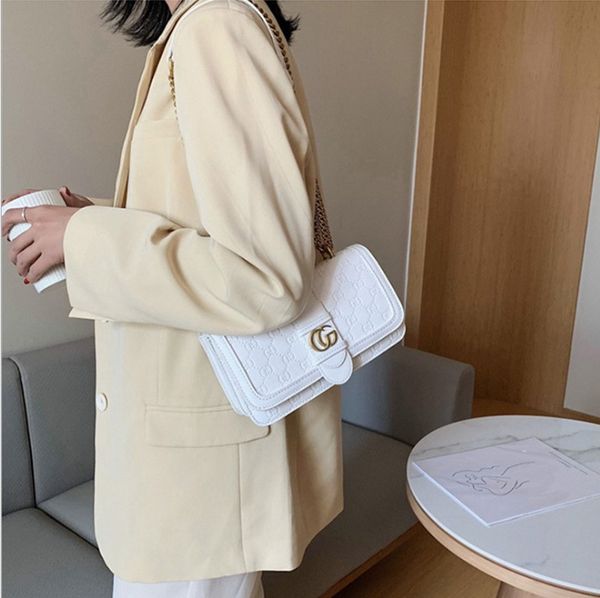 

fashion small bag 2021 korean version western style letter mini square handbag luxury texture chain purse