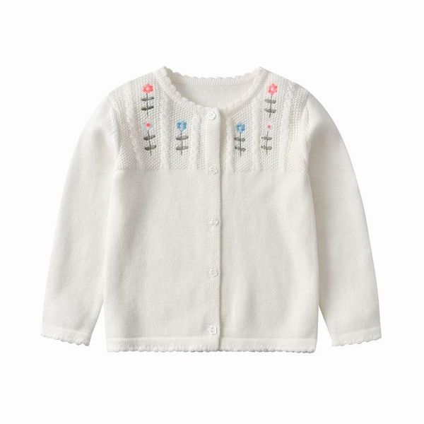 

pullover 27kids toddlers baby knitted cardigans sweater girls winter clothes children's jumpers floral white pullovers coat 2-7year, Blue