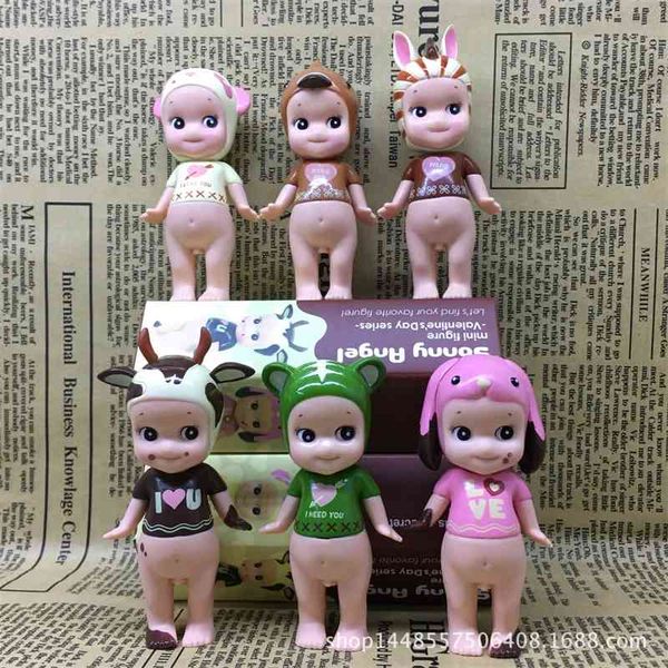 

bozhishuo animation blind box 6 valentine's day makaron angel doll collection