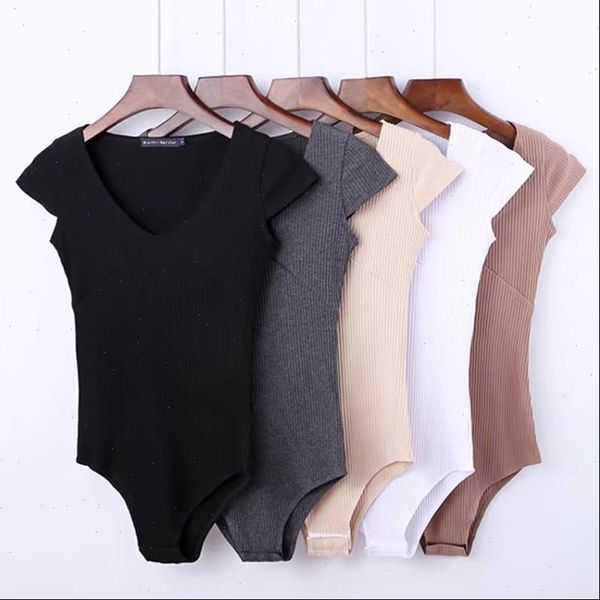 

summer womens romper jumpsuit bodysuit women female overalls short sleeve playsuit coveralls backless, Black;white