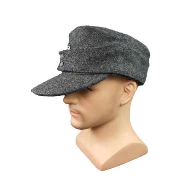 

wide brim hats wwii german lw m43 wool field cap em soldier, Blue;gray