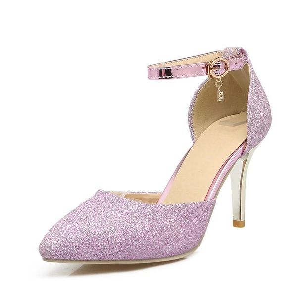 

big size pointed sequin high heel sandals heels women shoes woman summer ladies, Black