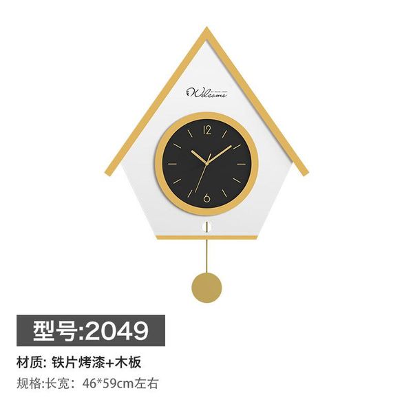 

nordic light luxury wall clock living room fashion creative personality modern minimalist art decoration horloge household clocks