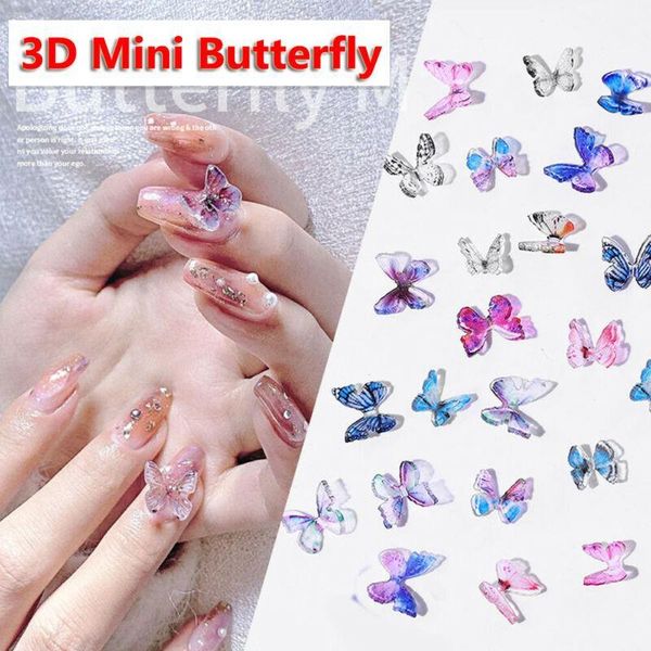 

manicure three-dimensional butterfly sequins flowers small daisy decoration diy nail decoration1, Silver;gold