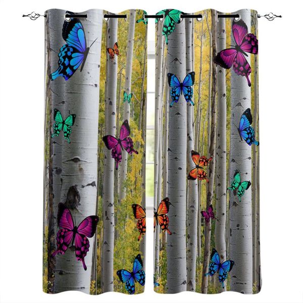 

curtain & drapes color butterfly birch forest curtains for living room modern window bedroom blinds