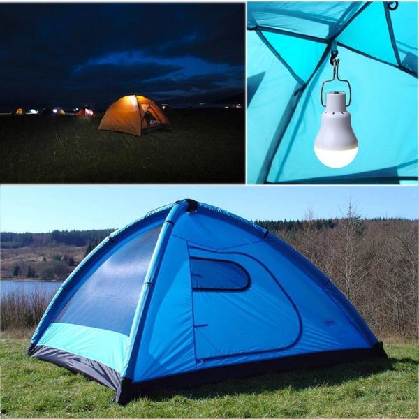 

solar lamps led bulb emergency lamp portable hanging hook panel powered for outdoor tent camping garden lighting