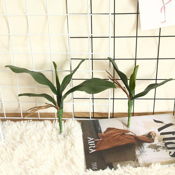 

decorative flowers & wreaths artificial flower plant bouquet phalaenopsis leaf orchid faux foliage diy wedding party decoration ins craft ga