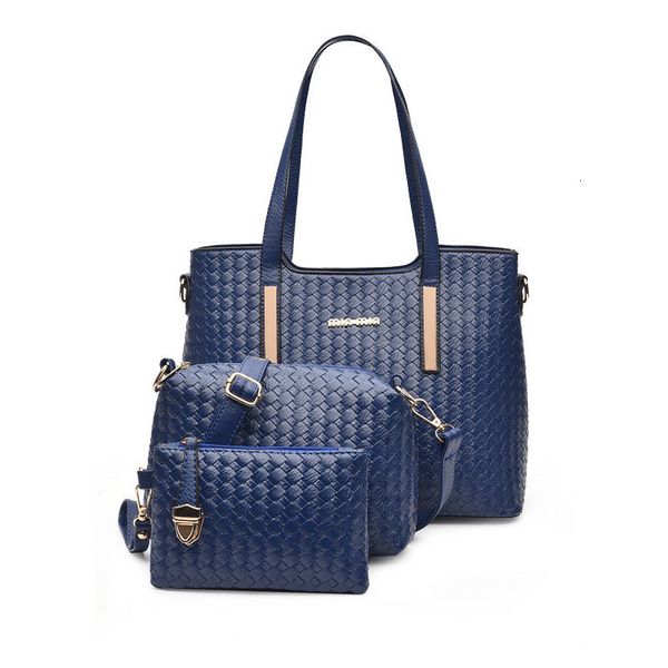 

messenger bags messenger bagsof spring 2021 women's bag pu leather woven three piece one shoulder slant cross handbag