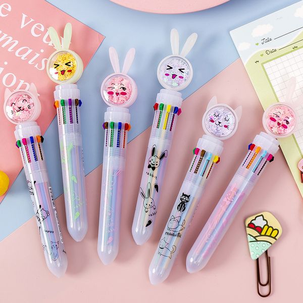 

cartoon creative prs type color ball point pen for students, Blue;orange
