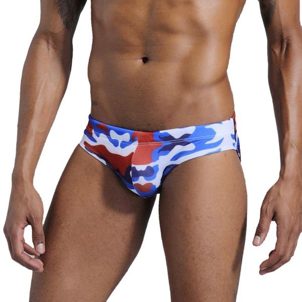 

summerprint swim trunks men's brief swimsuit low rise quick dry beachwear swimwear bikini briefs surf shorts, White;black