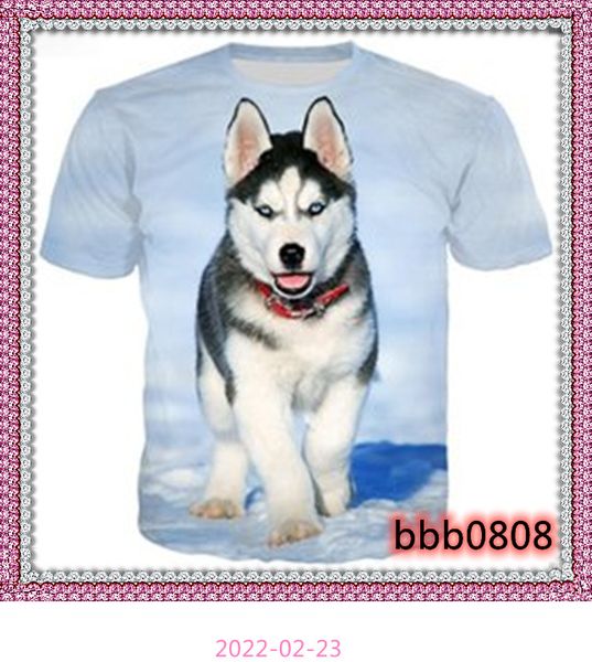 

men's t-shirts pet dog husky 3d print t-shirt harajuku animal t shirts men women summer fashion casual hip hop streetwear, White;black