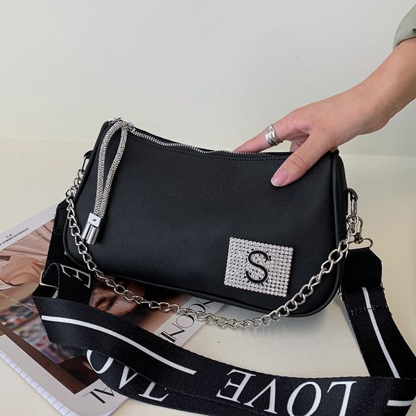 

bag women's 2021 leather single shoulder fashion messenger chain s