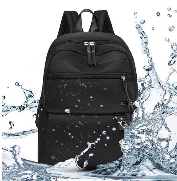 

backpack men women waterproof oxford solid school bag for teenager high capacity double zipper shoulder travel bags