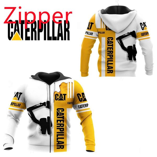 

men's hoodies & sweatshirts brand kate excavator motorcycle jersey 3d printed hoodie casual sports zipper shirt high-quality racing sui, Black