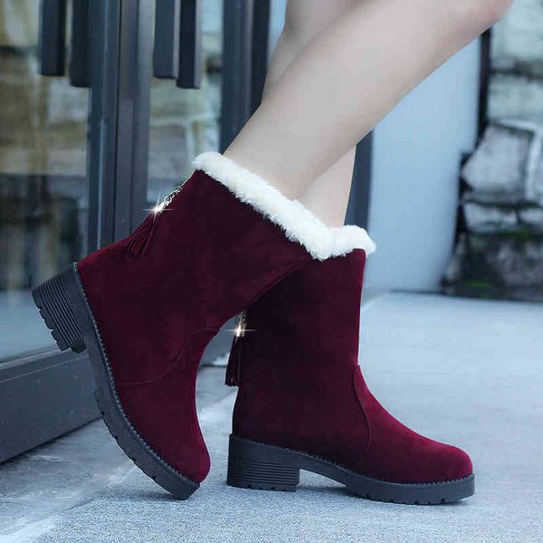 

boots women snow boots warm teddy shoes for woman ankle square winter fridges black mujer 8589n 1m6u