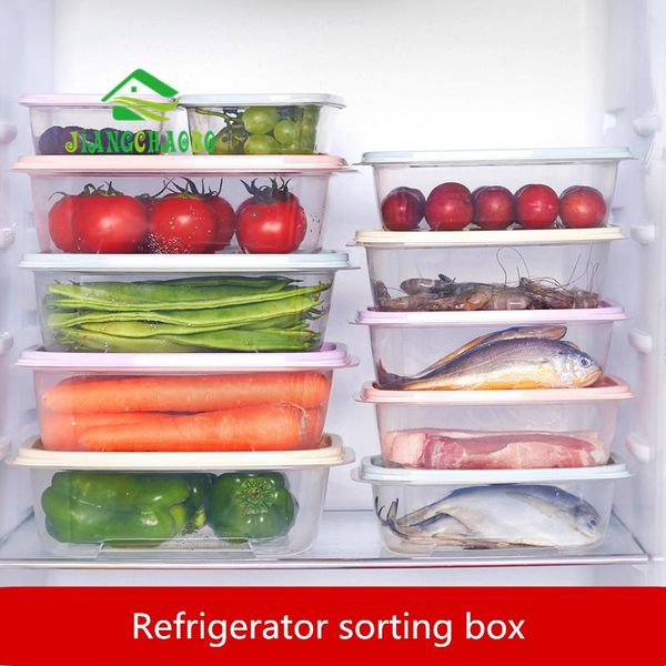 

storage bottles & jars jiangchaobo kitchen food box refrigerator egg vegetable fruit plastic with lid transparent